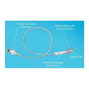 Kawasumi Labs America K-Shield Access Infusion Set - Infusion Set, K Shield, 12" Tubing, 23G - D3KA-23G