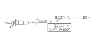Kawasumi Labs America Gravity Sets - Administration Set, 20 Drop, 84" Tubing, 1Y Port - IV-020Y