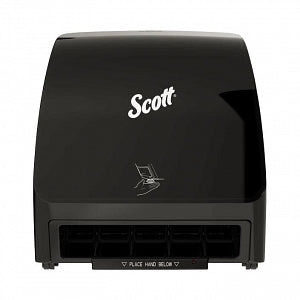 Kimberly-Clark Corporation Mod Slimroll Hard Roll Towel Dispensers - Dispenser, Paper Towel, for use with Scott Slimroll Series, Black / Orange Roll Holder - 47196