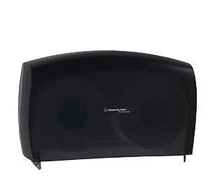 Kimberly-Clark Corporation Kimberly-Clark Professional Cored JRT Bathroom Tissue Dispenser - In-Sight JRT Twin Dispenser, Smoke / Gray - 09551