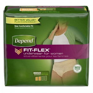 Kimberly-Clark Depend FIT-FLEX Underwear for Women - Depend Brief, Fit-Flex, Size XL - 13406