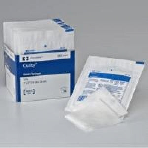 Cardinal Health Curity Woven Gauze Sponges - Curity Gauze Pad, Sterile, 8-Ply, 4" x 4", 2/Pack - 2187