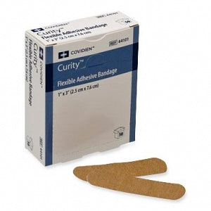 Cardinal Health Curity Flexible Adhesive Bandages - Curity Fabric Bandage, Flexible, 1" x 3" - 44101