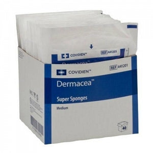 Cardinal Health Dermacea Gauze Super Sponges - Dermacea Super Gauze Sponge, Sterile, 6" x 6.75", 2/Pack - 441201