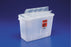 Cardinal Health Always-Open Lid Sharps Safety Containers - In-Room Sharps Container with Always Open Lid, Transparent Red, 5 qt. - 851301