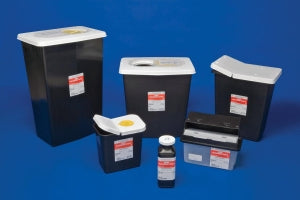 Cardinal Health RCRA Hazardous Waste Containers - Hazardous Waste Container, 2 Gal, Black with White Top - 8602RC