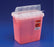 Cardinal Health SharpSafety Biohazard Waste Containers - Sharps Container with Horizontal Drop Lid, Red, 2 gal. - 89651
