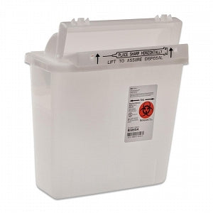 Cardinal Health SharpSafety Safety In-Room Sharps Containers - SharpSafety In-Room Sharps Container, Clear, 3 gal., Custom for Nova - V8536