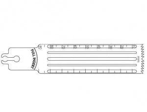 Brasseler USA Large Bone Sagittal Saw Blades - Large Bone Sagittal Saw Blade, 90 x 25 mm, 1.47 mm Thick - BR11-2220