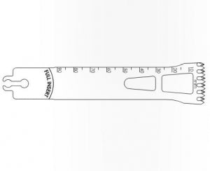 Brasseler USA Large Bone Sagittal Saw Blades - Large Bone Sagittal Saw Blade, 90 x 25 mm, 1.27 mm Thick - BR1-2590-50F