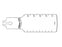 Brasseler USA Large Bone Sagittal Saw Blades - Large Bone Sagittal Saw Blade, Surgical, 55 x 29 mm - BR2108-140