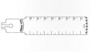 Brasseler USA Large Bone Sagittal Saw Blades - Large Bone Sagittal Saw Blade, 85 x 25 mm, 1.32 mm Thick - BR2108-177