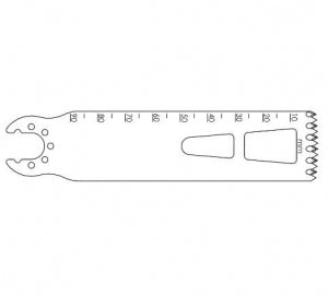 Brasseler USA Large Bone Oscillating Saw Blades - Large Bone Oscillating Saw Blade, 90 x 25 mm, 1.37 mm Thick - K5-2590-54