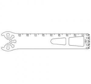 Brasseler USA Large Bone Oscillating Saw Blades - Large Bone Oscillating Saw Blade, 90 x 19 mm, 1.37 mm Thick - K7-1990-54