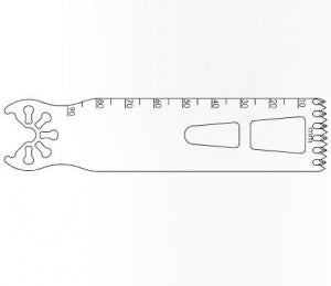 Brasseler USA Large Bone Oscillating Saw Blades - Large Bone Oscillating Saw Blade, 90 x 25 mm, 1.47 mm Thick - K7-2590-58