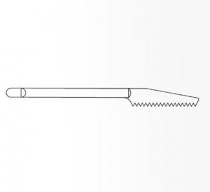 Brasseler USA Small Bone Saw Blades and Rasps - Small Bone Saw Blade, 21.8 x 6.4 mm - KM-062PT