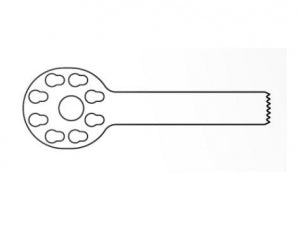 Brasseler Small Bone Sagittal Saw Blades - Sagittal Bone Saw Blade, Size S, 31 mm x 6.4 mm, 0.89 mm Thick - KM-22K