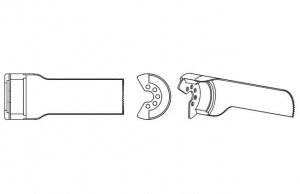 Brasseler Small Bone Oscillating Saw Blades - Sagittal Bone Saw Blade, Oscillating, Crescenting, 10 mm x 10 mm - KM-3176
