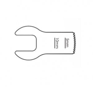 Brasseler Small Bone Sagittal Saw Blades - Sagittal Bone Saw Blade, Size S, 14.2 mm x 10.2 mm, 0.97 mm Thick - KM-43K