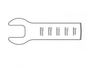 Brasseler Small Bone Sagittal Saw Blades - Sagittal Bone Saw Blade, Size S, 30 mm x 10.2 mm, 0.97 mm Thick - KM-44K