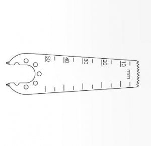 Brasseler USA Small Bone Saw Blades and Rasps - Small Bone Saw Blade, 50.0 x 14.0 mm - KM519-15