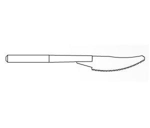 Brasseler Small Bone Reciprocating Saw Blades - Sagittal Bone Saw Blade, Reciprocating, Size S, 23.2 x 7.4 mm - KM-54