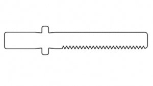 Brasseler USA Sternum Saw Blades - Sternum Saw Blade, Surgical, 32.0 x 6.4 mm, Non-Sterile - KM-98N