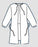 Kappler ProVent 7000 Wrap-Around Gowns - Neck and Waist Tie Gown, Elastic Wrists, White, Size L - LS112WHLG