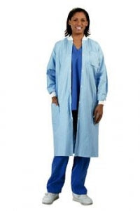 Kappler Blue Full Cut Labcoat w / Snap - LABCOAT, BLUE FULL CUT, XL W/SNAP, SEE TEXT - MS235BU-XL