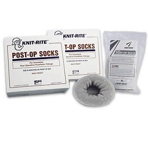 Knit-Rite Post-Op Prosthetic Socks - X-Static Post-Op Sock with Silver Fibers, Sterile, 18" Long x 5" Top x 4" Toe - 1PL3X418