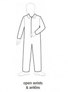 Keystone Adjustable Cap Corp KeyGuard Coveralls with Open Wrists and Ankles - Keyguard Coverall, White, Zipper Front, XL - CVL-KG-XLG