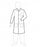 Keystone Adjustable Cap 3-Pocket Polypropylene Lab Coats - Polypropylene Lab Coat with 3 Pockets, Snap Front, Size XL - LC3-WE-NW/XL