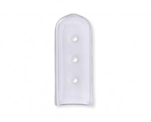 Key Surgical Flat Caps - Protect-A-Cap Protector, Perforated, Flat, Clear, 0.375" x 1" - 3-04-07