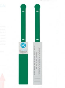 Key Surgical Scope Tags - Scope Tag with Black Marker, Green, 13.25