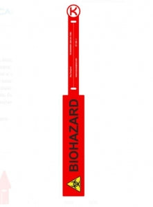 Biohazard Rifle Scope Key Surgical Scope Tags - Scope Tag, Biohazard, Red, 13.25