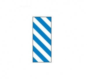 Key Surgical Identification Tape - Diagonal-Stripe Identification Sheet Tape, 1/4", White and Blue - T-320-0102