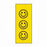 Key Surgical Patterned Sheet Tape - 1/4" Sheet Tape, ID, Yellow / Black Smiley Faces - T-706-0509