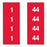 Key Surgical Patterned Sheet Tape - 1/4" Sheet Tape, ID, Numbers 1-44, Red / White - T-920-04
