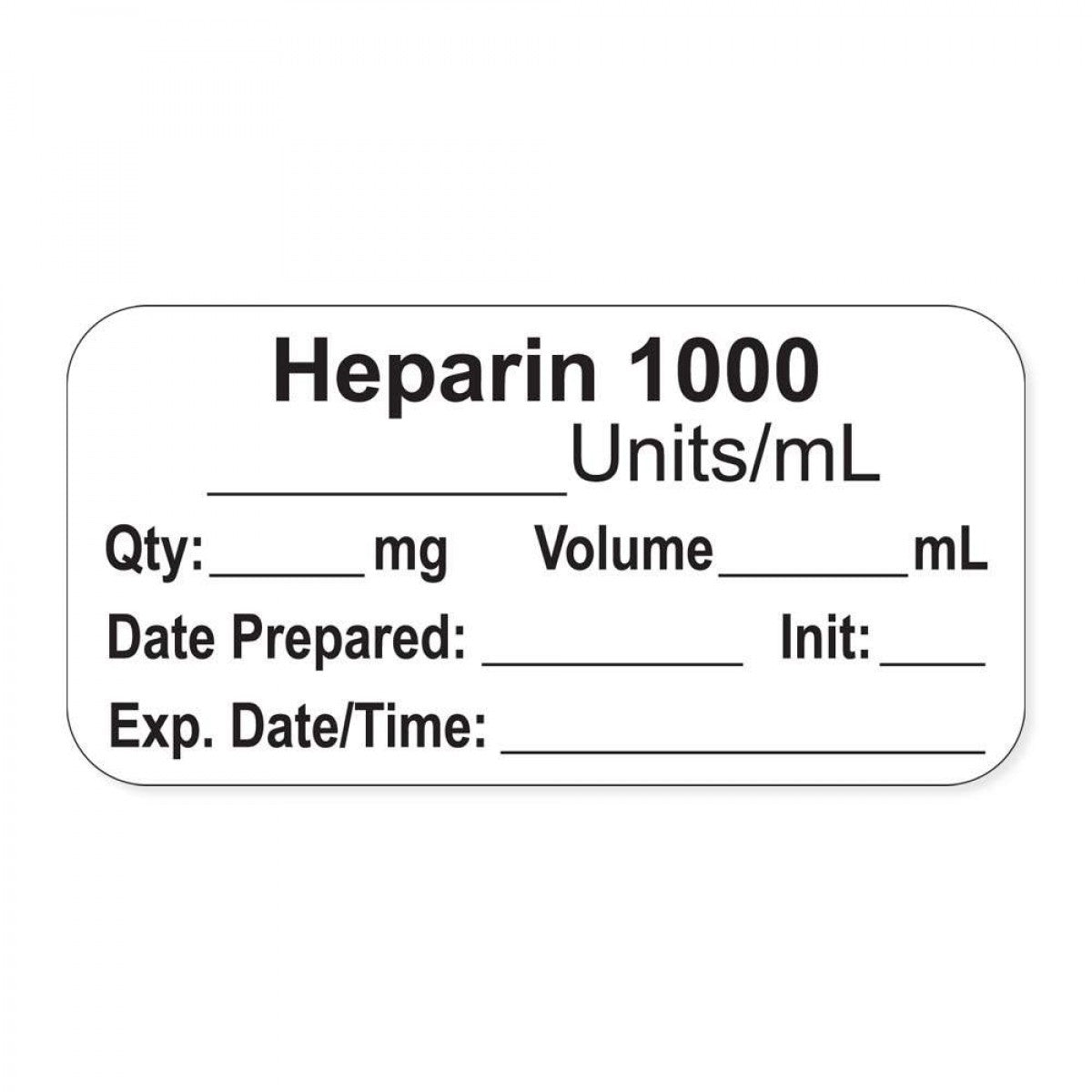 Anesthesia Label, With Expiration Date, Time & Initial (Paper, Permane