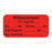 Anesthesia Label, With Experation Date, Time, And Initial, Paper, Permanent, "Rocuronium 10 Mg/Ml", 1" Core, 1-1/2" X 3/4", Fl. Red, 500 Per Roll