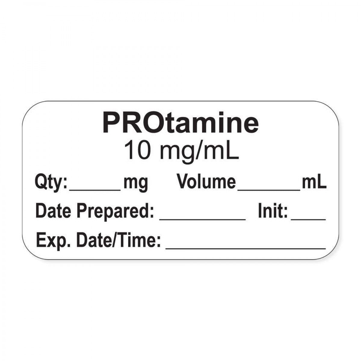 Anesthesia Label, With Expiration Date, Time & Initial (Paper, Permane ...