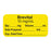 Anesthesia Label, With Experation Date, Time, And Initial, Paper, Permanent, "Brevital 10 Mg/Ml", 1" Core, 1-1/2" X 3/4", Yellow, 500 Per Roll