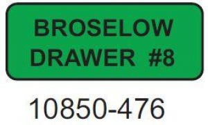 Laguna Coast Broselow Drawer Labels - Broselow Drawer Label, #8, Green - 10850-476