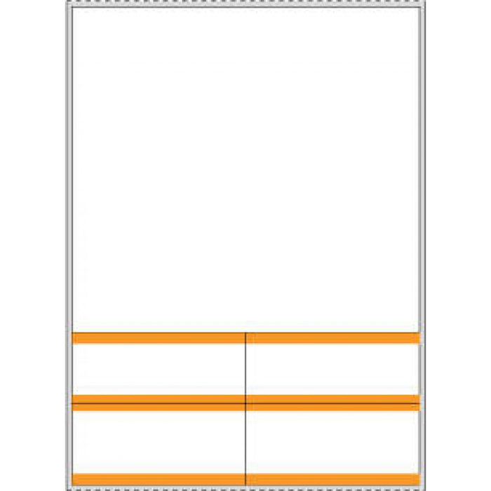 Label Direct Thermal Paper Permanent 3" Core 4" X 5 1/2" White With Orange 1000 Per Roll