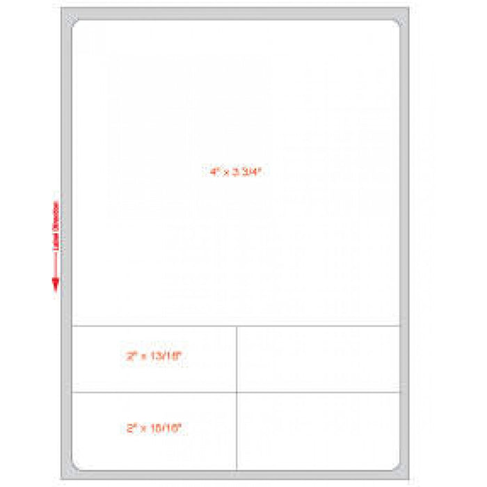 Label Direct Thermal Paper Permanent 3" Core 4" X 5 1/2" White 1000 Per Roll, 6 Rolls Per Case