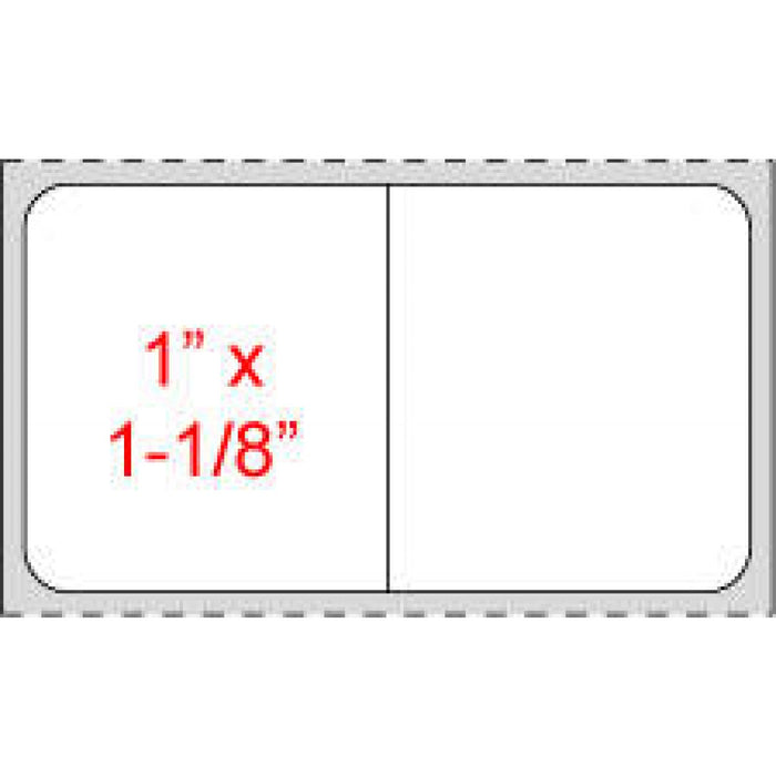 Label Cerner Direct Thermal Paper Permanent 1" Core 2" X 1 1/8" White 2500 Per Roll