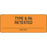 Label Paper Permanent Type & Rh Retested 2 1/4" X 7/8" Fl. Orange 1000 Per Roll
