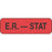 Label Paper Permanent E.R.-Stat 1 1/4" X 3/8" Fl. Red 1000 Per Roll