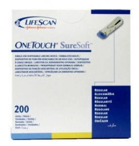 LifeScan OneTouch SureSoft Lancets - OneTouch SureSoft Lancet, Safety ...