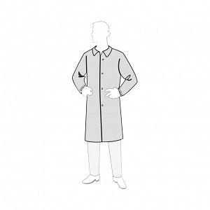 Liberty Glove PolyGard Lab Coats - Lab Coat, Polyguard, No Pockets, Snap Front Closure, Size 5XL - 15300/5X